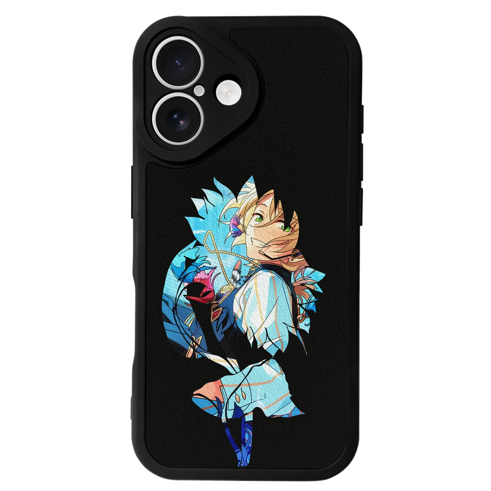 あんさん ぶる グッズ fine 天祥院英智 - IPhone 16シリーズ対応 ・ シリコンスマホケース ・ レザー調 ・ 高精度フィット ・ 耐衝撃 ・ ワイヤレス充電対応 ・ 精密カット